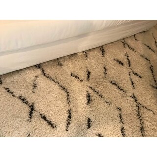 rug flokati casablanca safavieh shag moroccan ivory wool handmade brown
