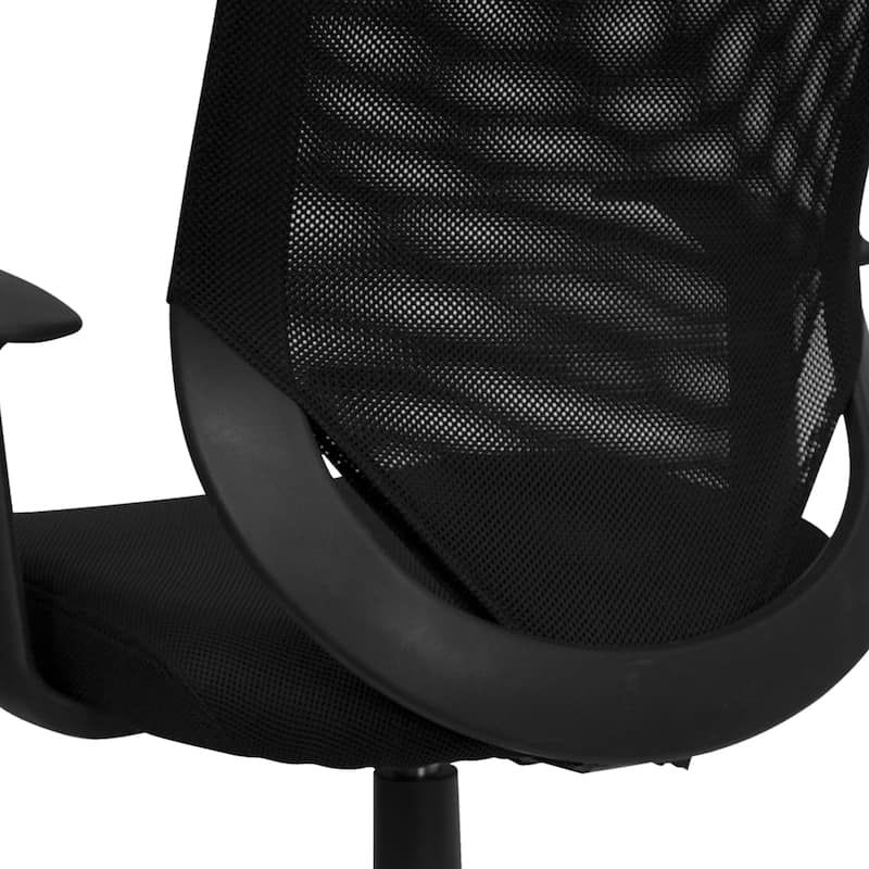Mid-Back Mesh Tapered Back Swivel Task Office Chair with T-Arms