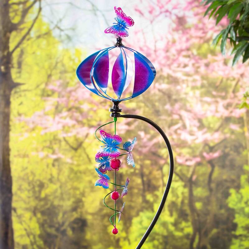 76 in. Butterfly Metal Wind Spinner