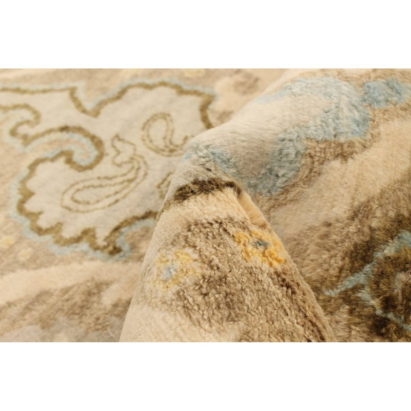 ECARPETGALLERY Handknotted Lahore Finest Collection Grey Wool Rug 5