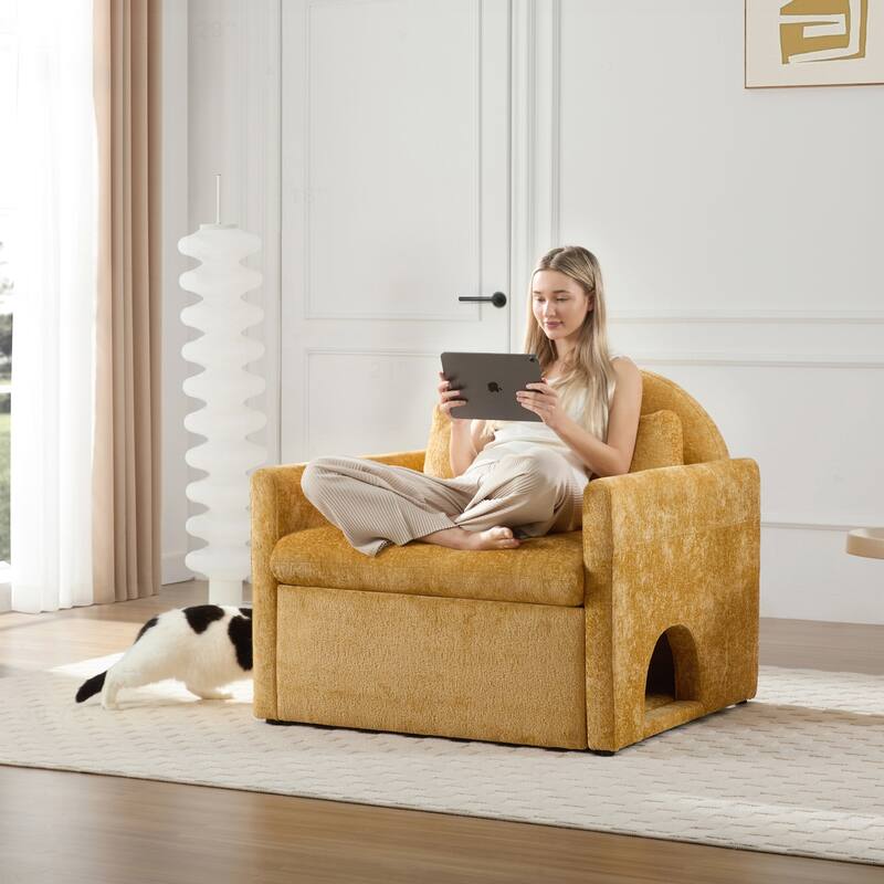 Oversized Armchair Sofa for Living Room and Bedroom - Yellow