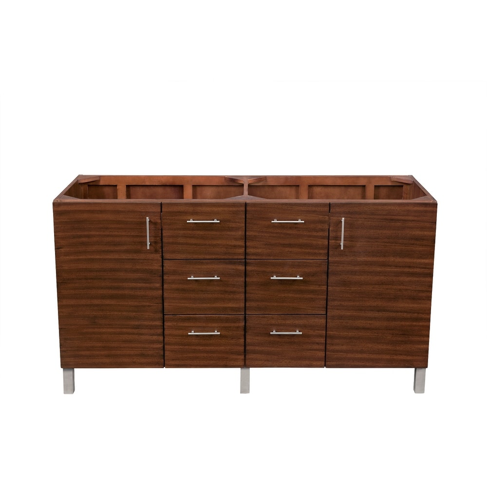 James Martin Vanities Metropolitan 60" Double Vanity, American Walnut