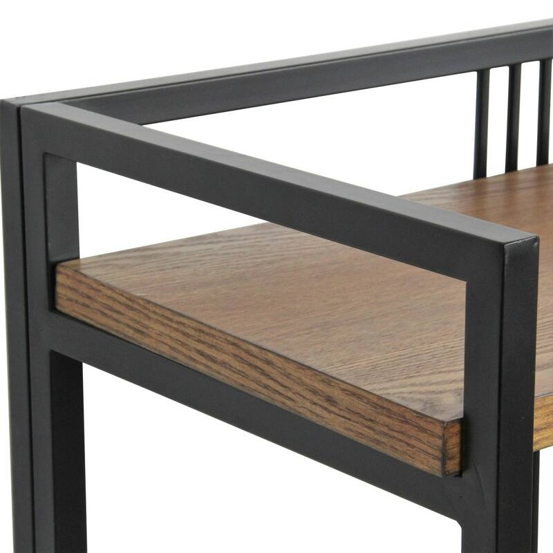 4-Tier Handmade Display Shelf - 47.25" - Brown and Black