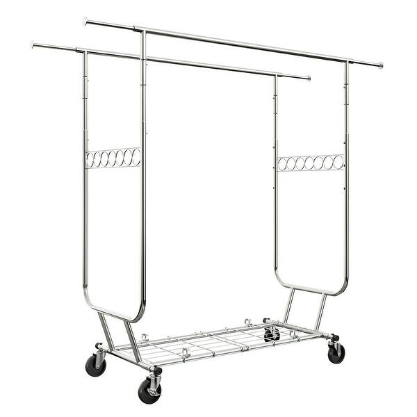 Shop Langria Heavy Duty Rolling Commercial Double Rail Clothing