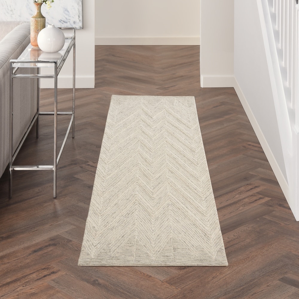 Nourison Linked Chic Modern Tufted Chevron Easy Care Area Rug