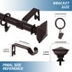 preview thumbnail 36 of 34, Modern Square Urn Adjustable Drapery Curtain Rod with Clip Rings