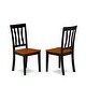 preview thumbnail 18 of 20, East West Furniture 5 Piece Dining Room Furniture Set- a Round Kitchen Table and 4 Dining Chairs, Black & Cherry (Seat Options)