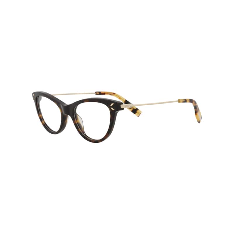 McQ Alexander McQueen Cat Eye-Frame Acetate Optical Frames, Transparent Lens, Shiny Dark Havana Frame