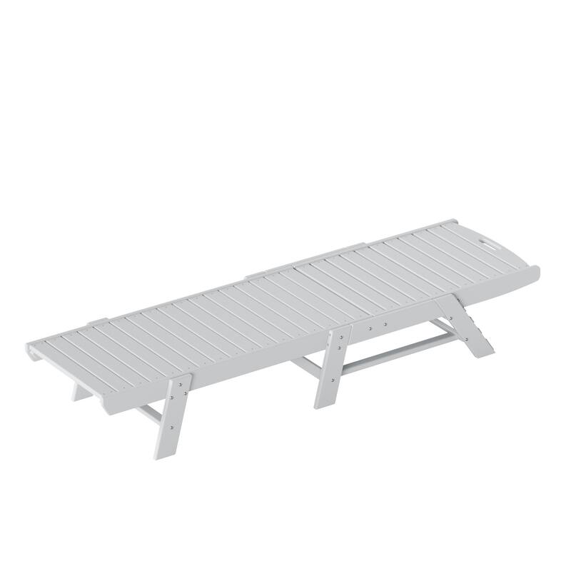 Laguna Hdpe All Weather Outdoor Patio Pool Reclining Armless Chaise Lounge