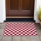 preview thumbnail 82 of 118, Machine Washable Indoor/ Outdoor Polka Dots Chantille Rug Red - 1'8" x 2'6"
