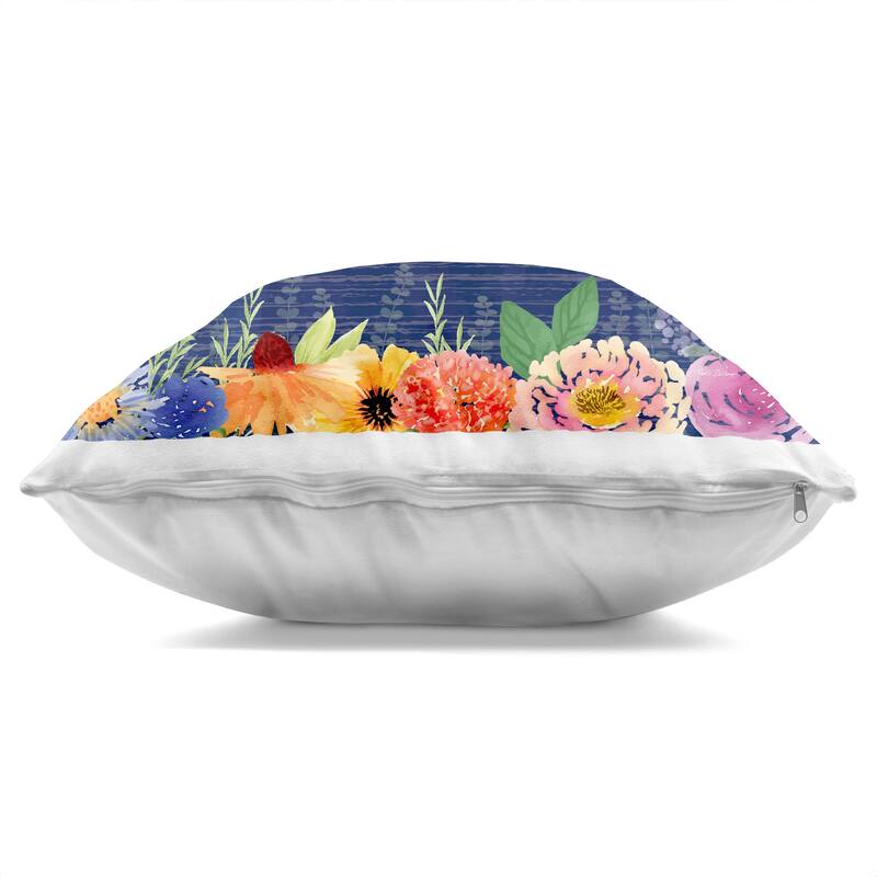 Stupell Live Life in Full Bloom Decorative Printed Throw Pillow Design by Nicole DeCamp