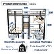 preview thumbnail 8 of 6, Twin over Twin Size Steel Loft Bunk Bed with Table Sets Transformable, Ladder and Fence for Bedroom