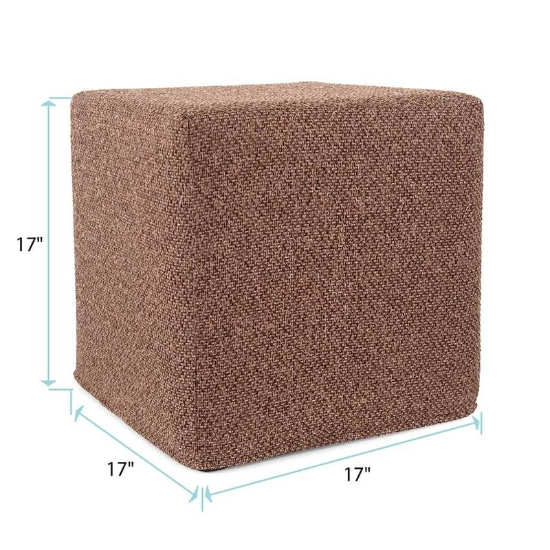 Allan Andrews No Tip Short Block Ottoman with Cover, Panama Collection