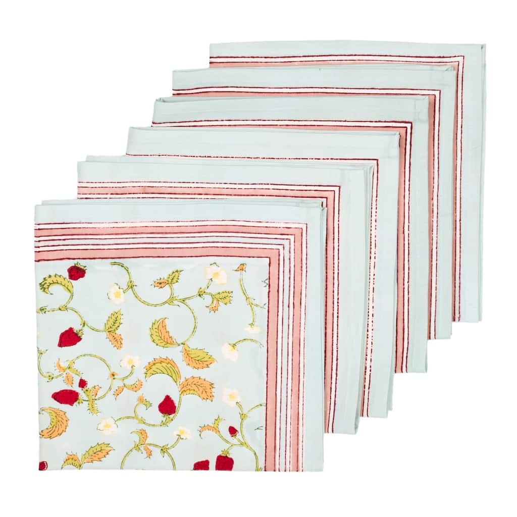 Couleur Nature Fraises des Bois Napkins - Set of 6