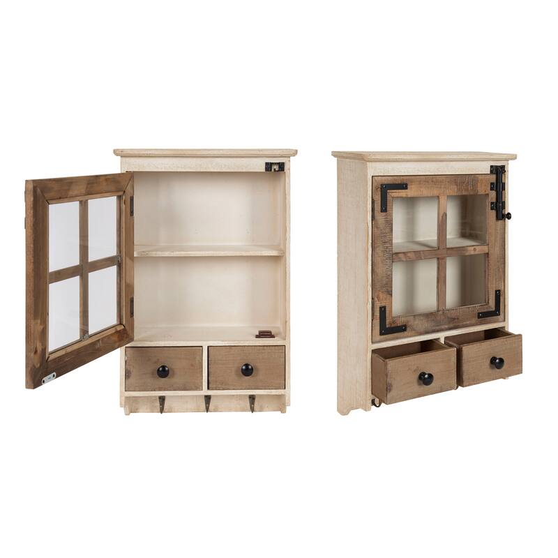 Kate and Laurel Hutchins Decorative Wood Wall Cabinet