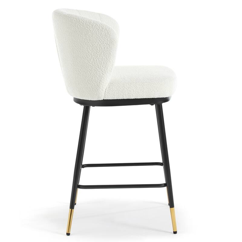 26" Boucle Fabric Counter Height Bar Stools, Set of 2/3/4 - 35.83"H x 22"W x 20.28"D