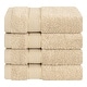 preview thumbnail 40 of 60, American Soft Linen, Salem Luxury 4 Pack Washcloth Set, %100 Combed Cotton, 13 x 13 Washcloths Sand Taupe