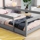 preview thumbnail 18 of 33, Twin Size Wood bed with House-Shaped Headboard Floor bed and Fences