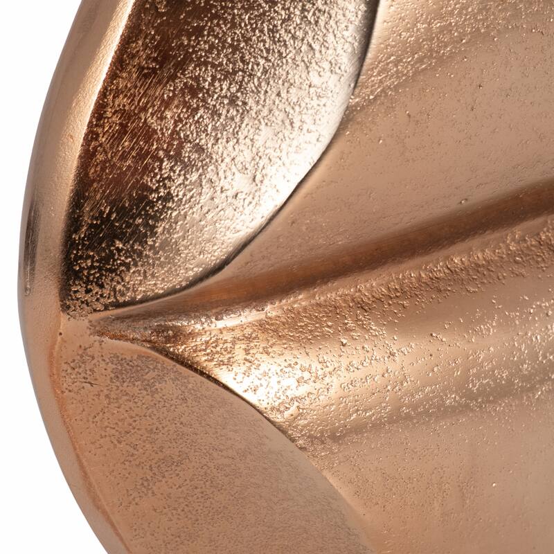 Metal Byram Slit Design Decorative Vase - Champagne, 14 in.