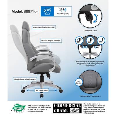 Boss Office Products Executive Hinged Arm Gaming Chair
