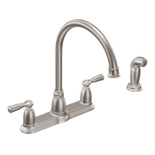 slide 2 of 6, Moen Banbury High-Arc Kitchen Faucet with Side Spray