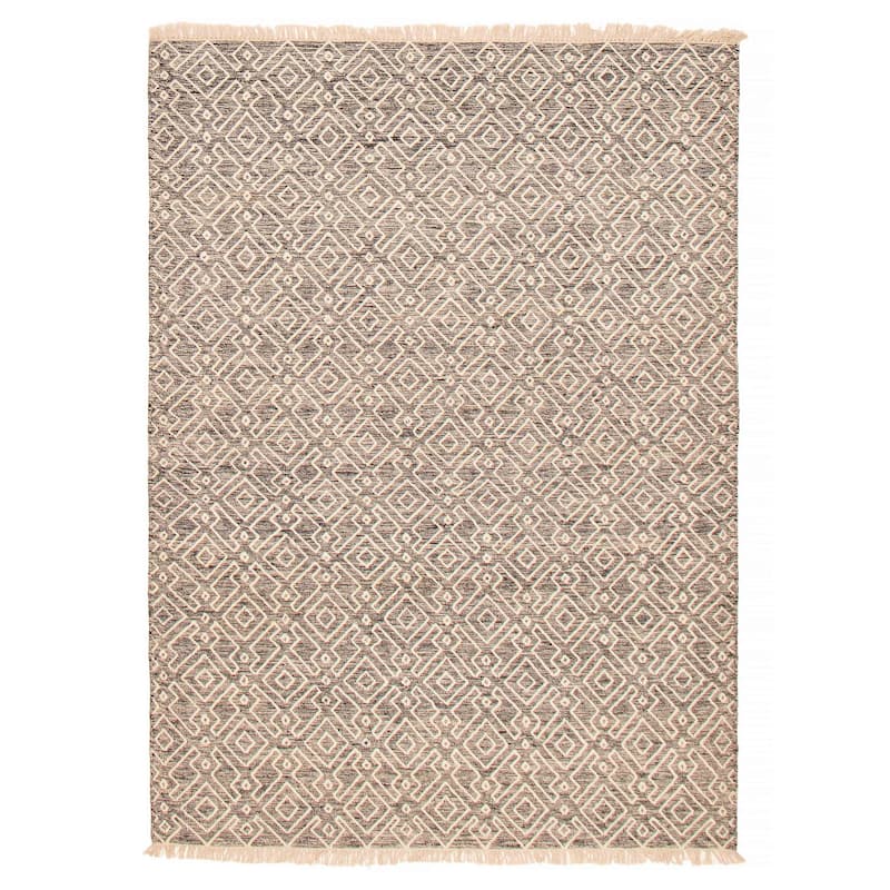 Marrakech Grey Kilim 5'6" x 7'10" - 5'6 x 7'10 - Dark Grey - 5'6 x 7'10