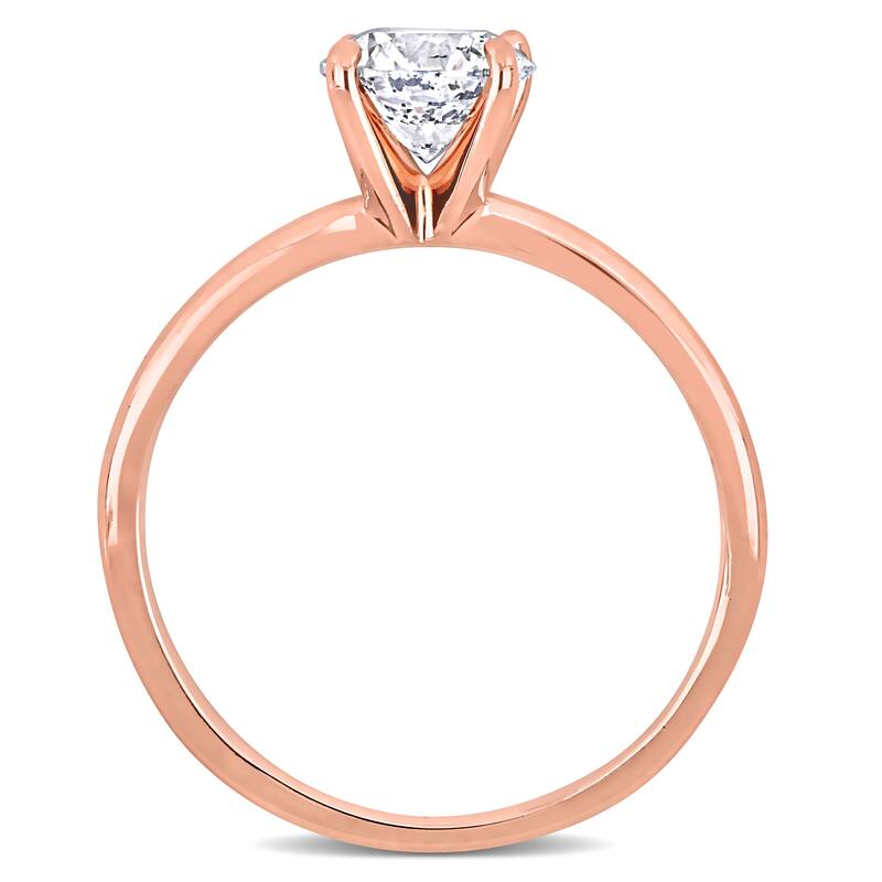 Miadora 7/8ct - 1ct TDW Diamond Solitaire Engagement Ring in 14k Rose White or Yellow Gold