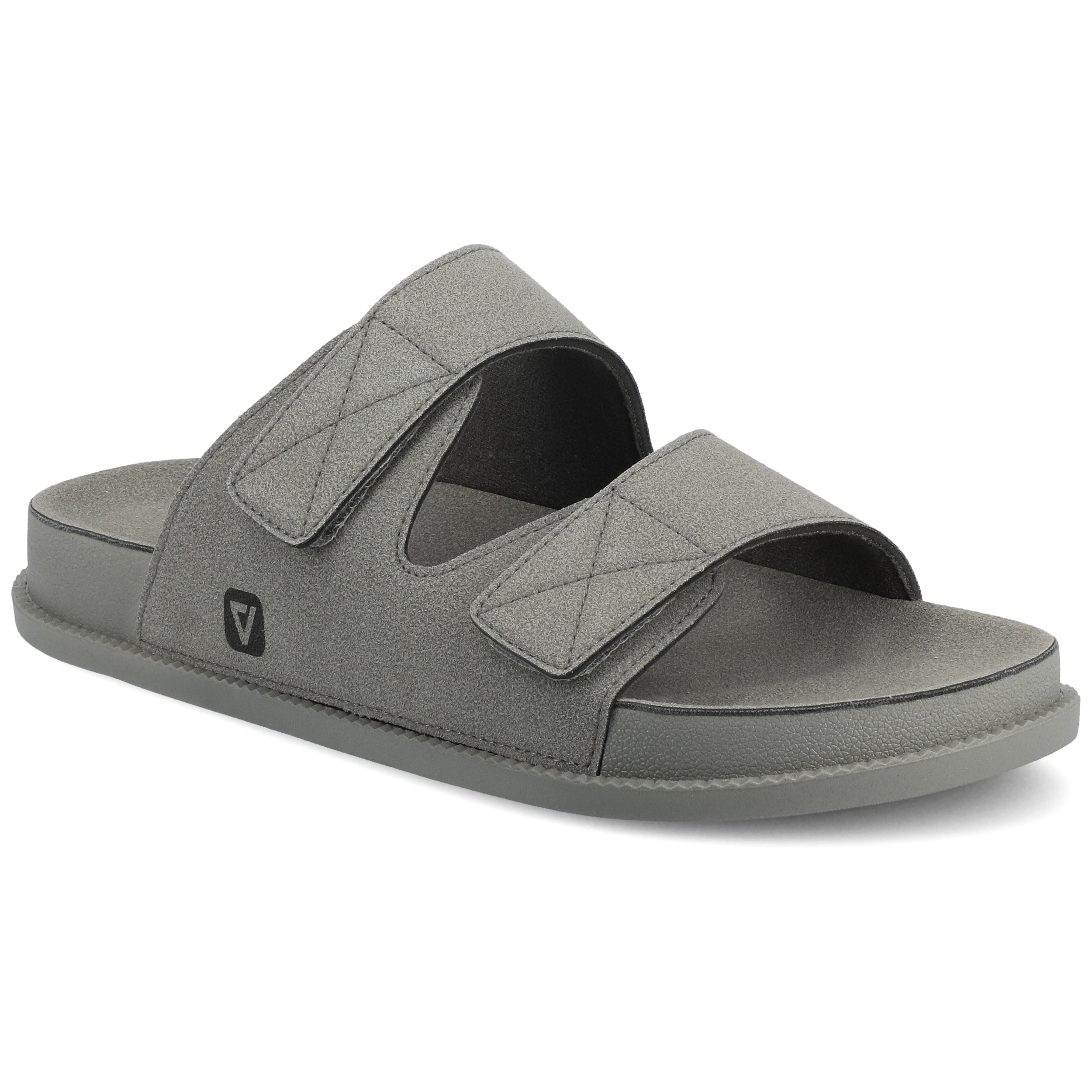 〽️Men\'s Slide Sandals Grey Cushioned Comfortable Adjustable Slip On Shoes Grey Reef Mens Cushion Tradewind Slide Sandal | Rack Room Shoes main image 3