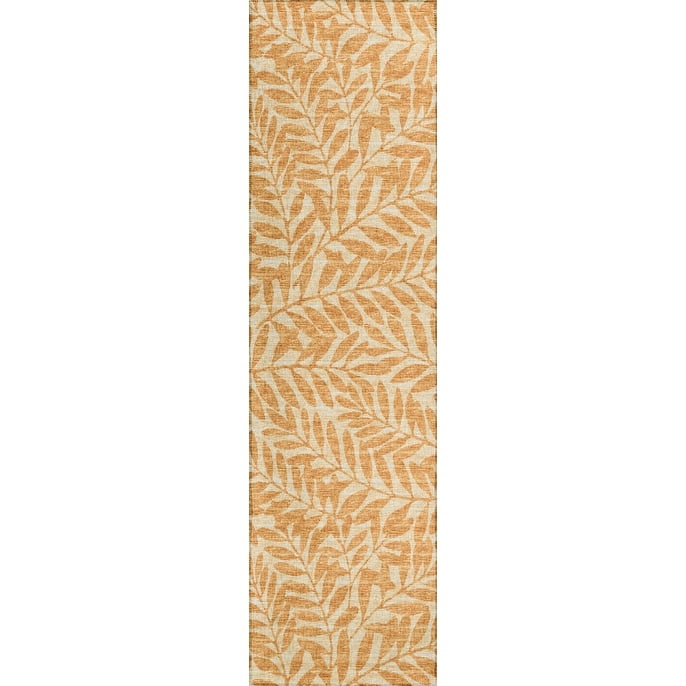 Indoor/ Outdoor Addison Yuma Foliage Motif Washable Area Rug