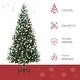 preview thumbnail 17 of 28, HOMCOM Flocked Christmas Tree with Mistletoe, Xmas Unlit Christmas Tree with Stand