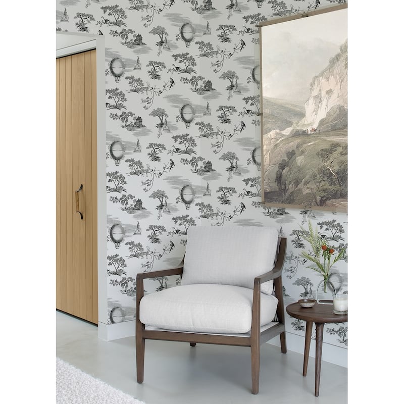 NuWallpaper Whimsy Black Fairytale Toille Novelty Peel & Stick Wallpaper