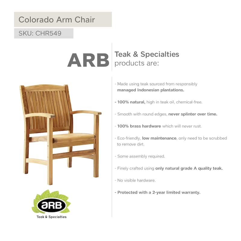 Teak Arm Chair Colorado KD