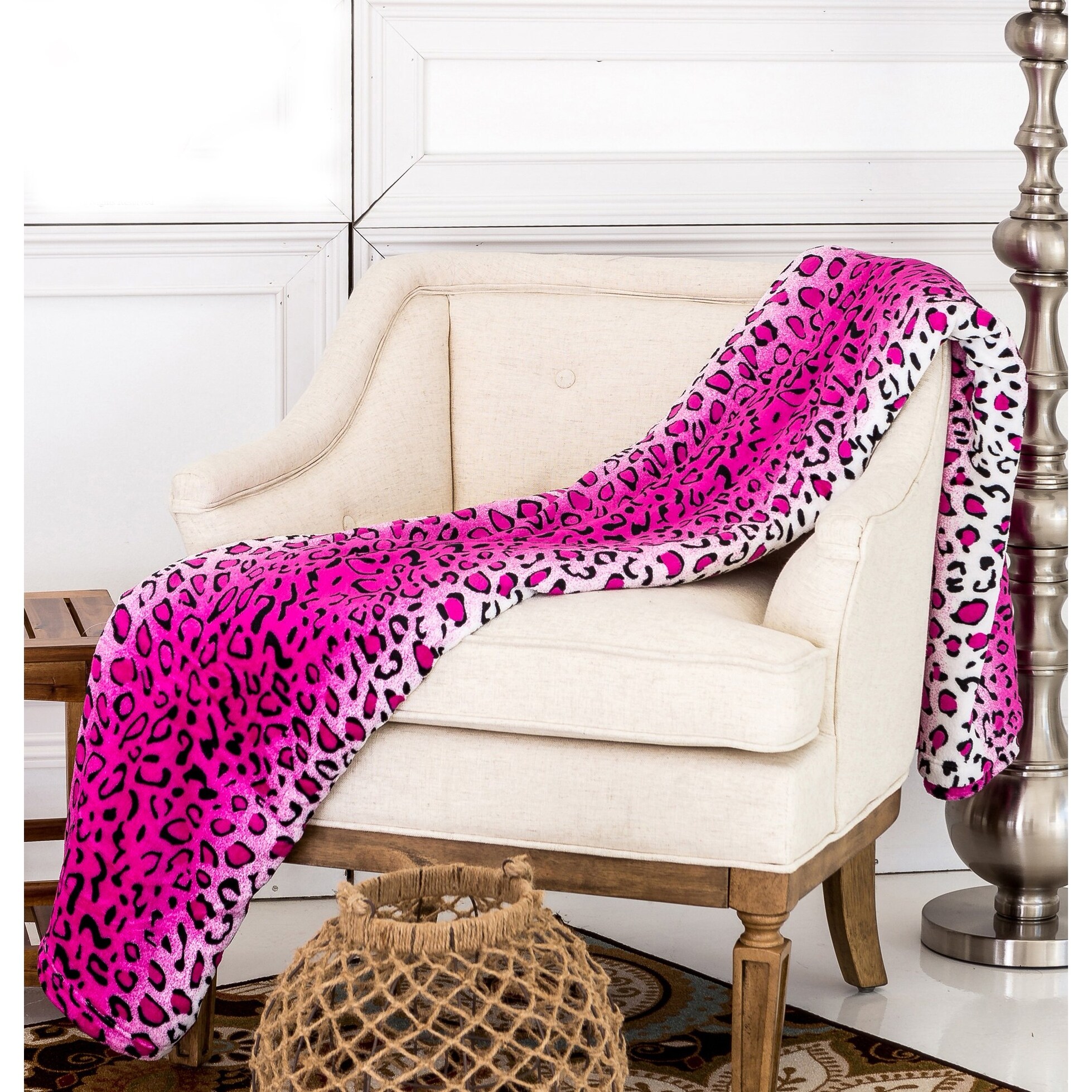 Leopard skin blanket cheap