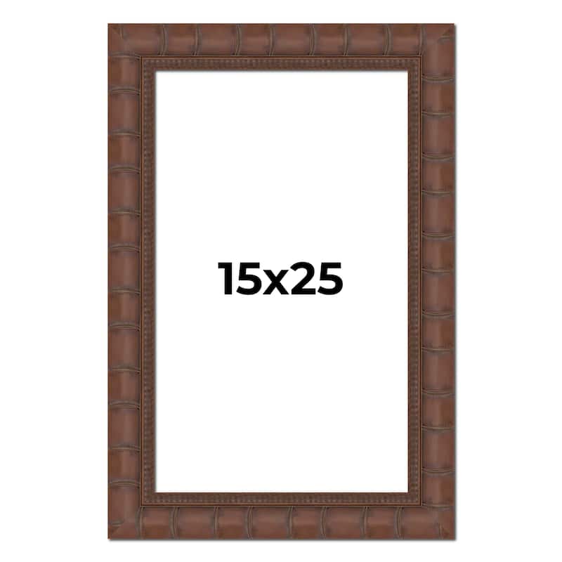 15x25 Frame Pewter Solid Wood Picture Frame Width 1.625 Inches | Interior Frame Depth 0.6875 Inches