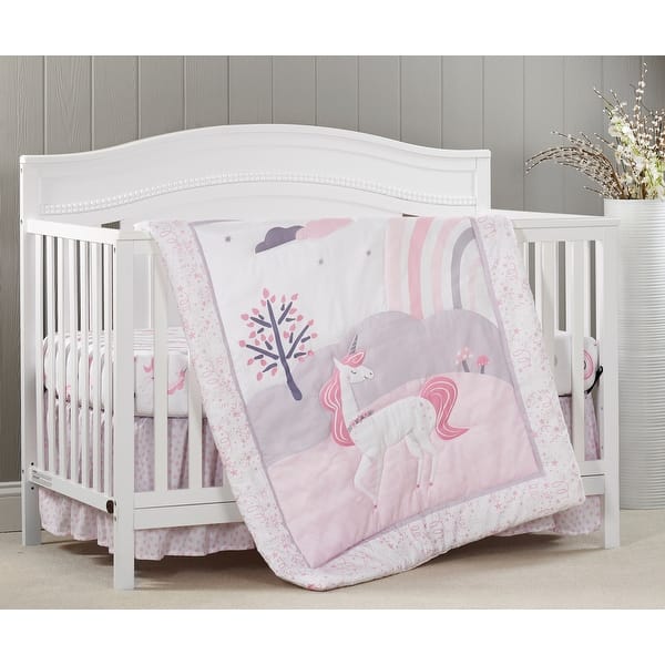 slide 1 of 1, Oxford Baby Athena, 3 Pc Crib Bedding Set