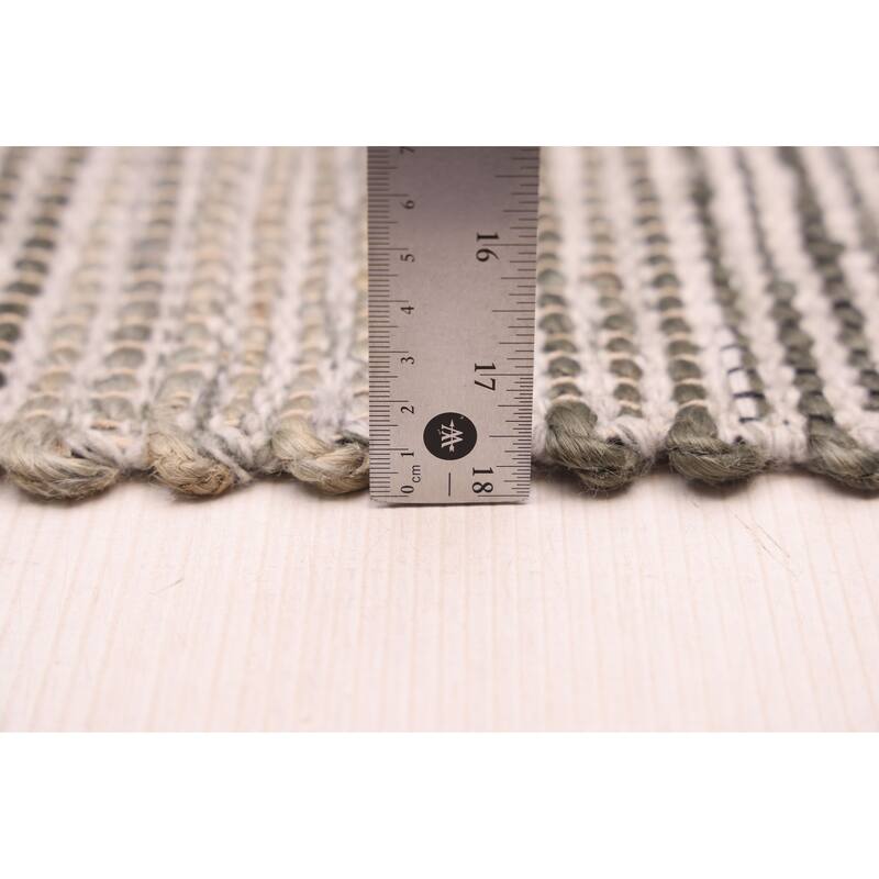 ECARPETGALLERY Braid weave Sienna Grey Rug - 5'3 x 7'6