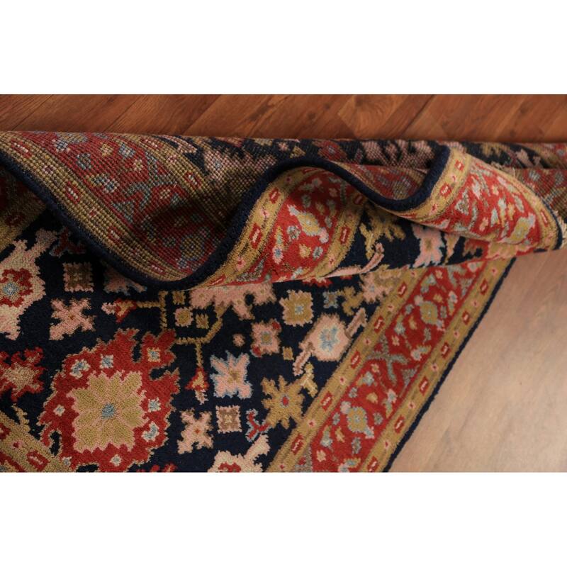 Navy Blue Oushak Indian Foyer Rug Handmade Wool Carpet - 3'0"x 5'3"