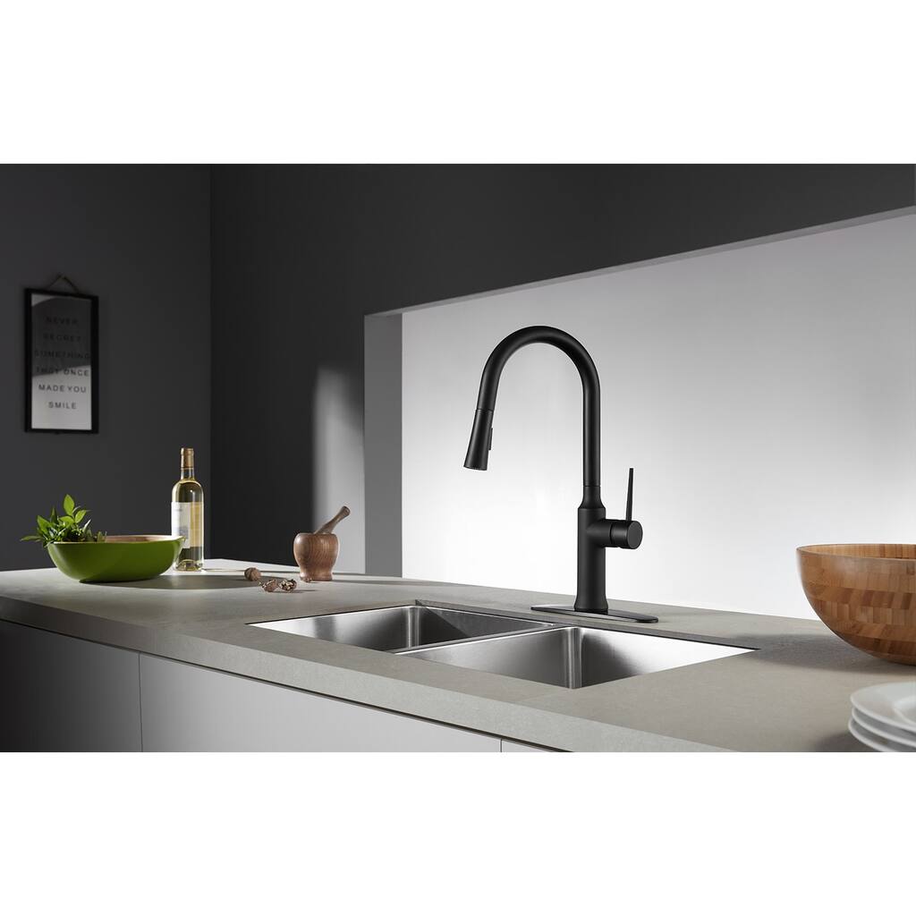 Modern Single-Handle Pull-Down Kitchen Faucet