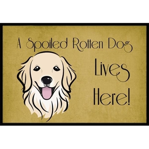 Carolines Treasures BB1453MAT Golden Retriever Spoiled Dog Lives Here Indoor & Outdoor Mat 18 x 27 in.