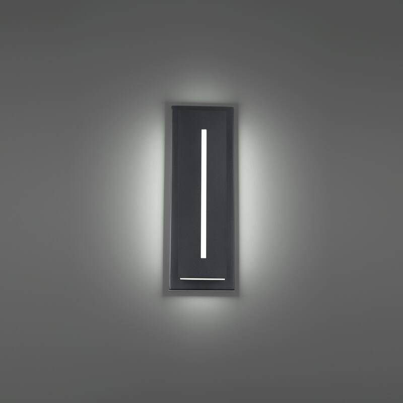 Midnight LED 16in Indoor or Outdoor Wall Light 3-CCT 3000K-3500K-4000K Set to 3000K