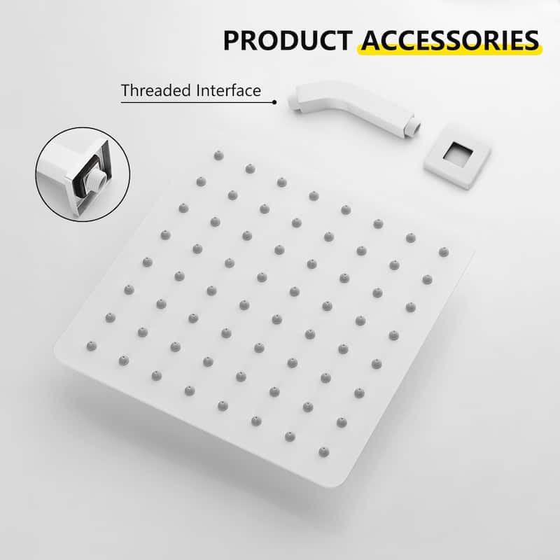 8" Square High Pressure Rain Shower Head,304 Stainless Steel Rain Shower Head - 8"X8"