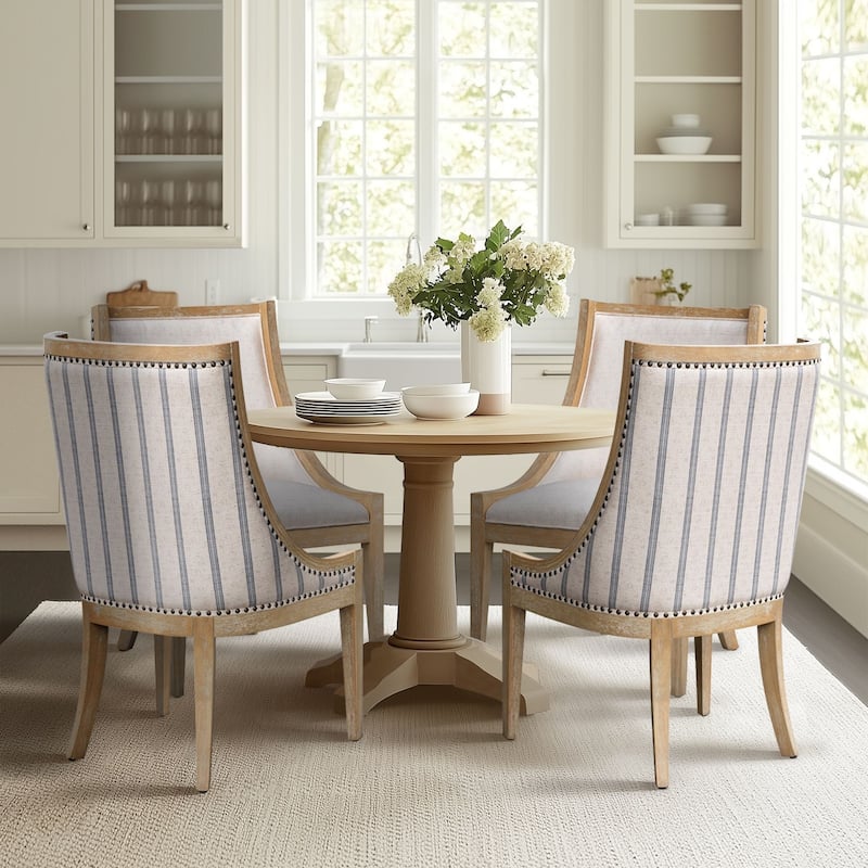 Martha Stewart Elmcrest Upholstered Dining Chair with Nailhead Trim