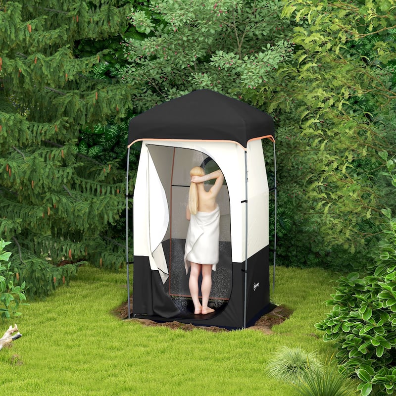 Portable Shower Tent,Privacy Shelter,Camping Dressing Changing Tent Room with Solar Shower Bag,Floor and Carrying Bag