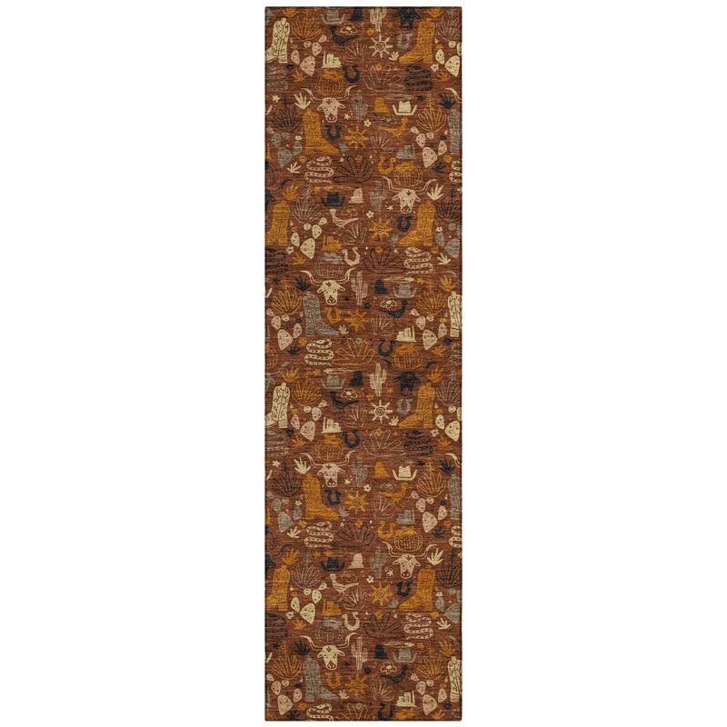 Machine Washable Indoor/ Outdoor Cowboy Dallas Chantille Rug