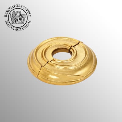 Brass Radiator Flange Spiral 1/2" (IPS) Pipe Flange: 7/8" I D; 3-1/8" OD Renovators Supply