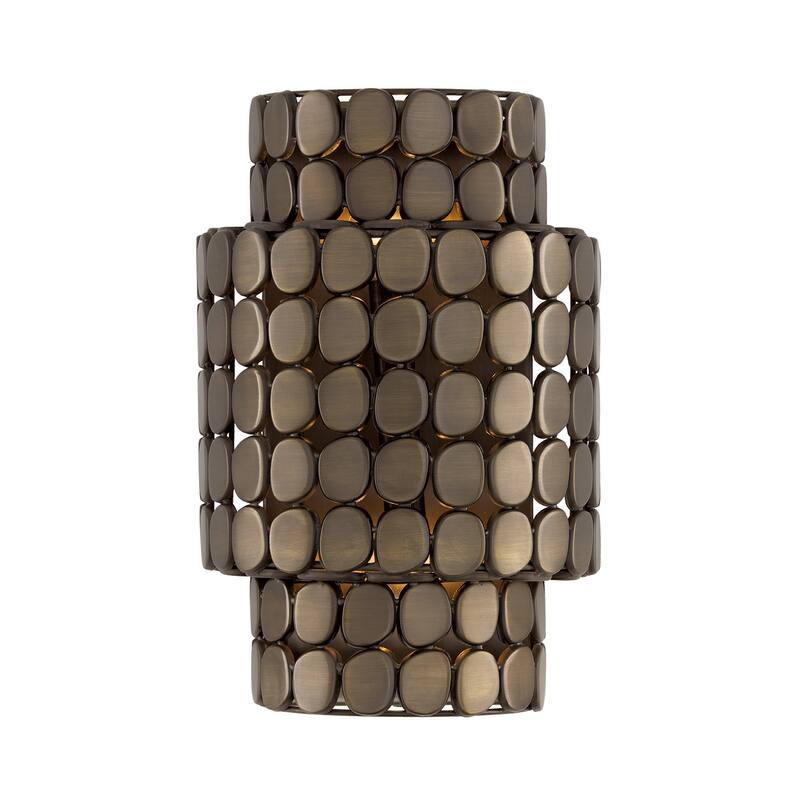 10.25" W x 14.75" H Flush Mount Medallion Wall Sconce - 9.75"W x 14.25"H x 6"E
