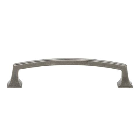 GlideRite 5-Pack 5 in. Center Weathered Nickel Deco Base Cabinet Pulls - Weathered Nickel