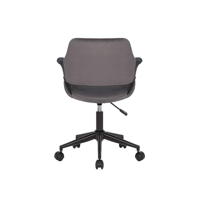 Porthos Home Rylee Swivel Office Chair, Velvet, Adjustable Height