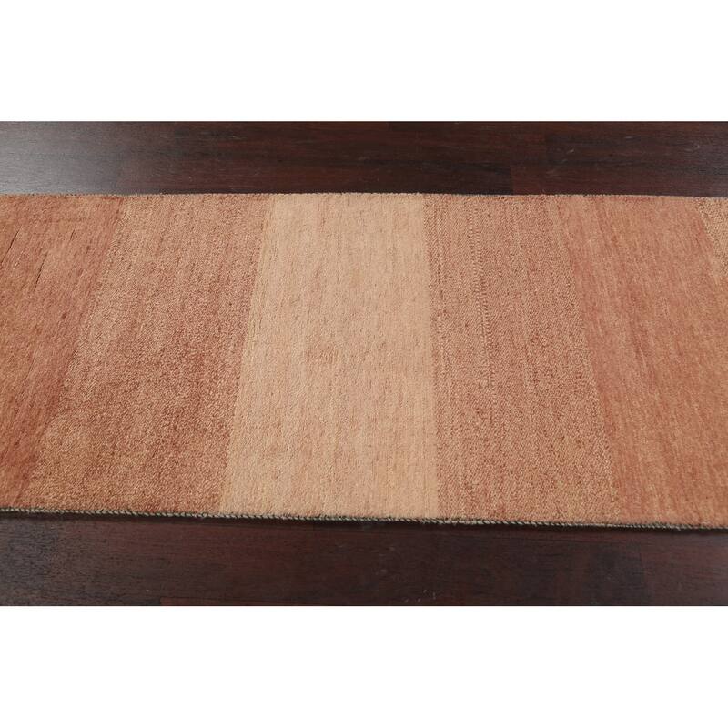 Modern Oriental Gabbeh Kashkoli Runner Rug Wool Hand-knotted Carpet - 2'7" x 10'3"