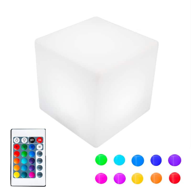 Novelty Lights LED Plastic 3D Glow Light - CUBE - 4 Inch